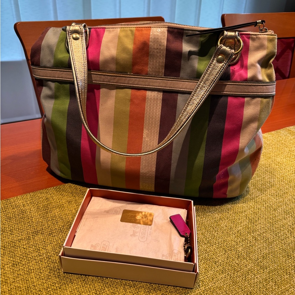 Coach Poppy Legacy Glam Tote & Wristlet